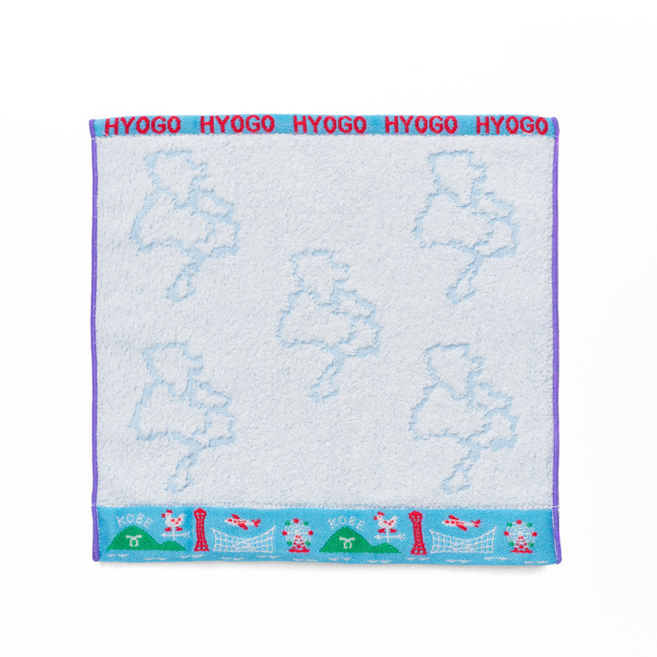 ジャカード織タオルハンカチ/兵庫県