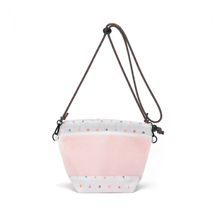 地図記号 巾着ミニショルダーバッグ/ライトグレー