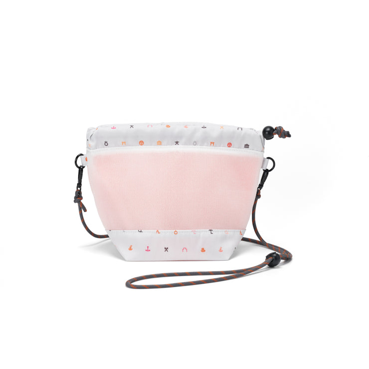 地図記号 巾着ミニショルダーバッグ/ライトグレー