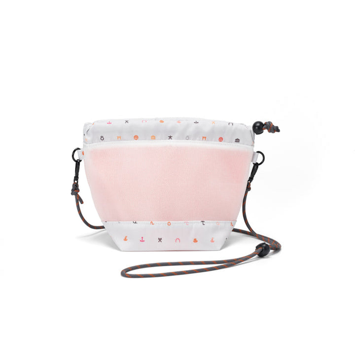 地図記号 巾着ミニショルダーバッグ/ライトグレー