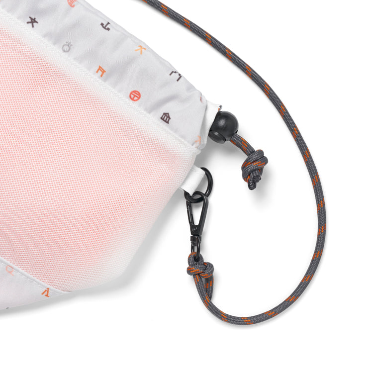 地図記号 巾着ミニショルダーバッグ/ライトグレー