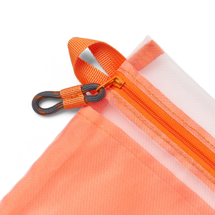 地図記号 メッシュフラットポーチ/オレンジ