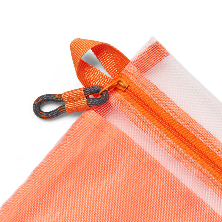 地図記号 メッシュフラットポーチ/オレンジ