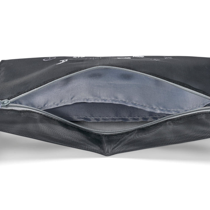 地図記号 メッシュフラットポーチ/ブラック