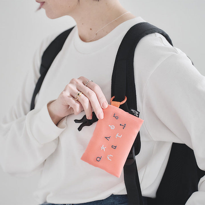 地図記号 メッシュミニポーチ/オレンジ