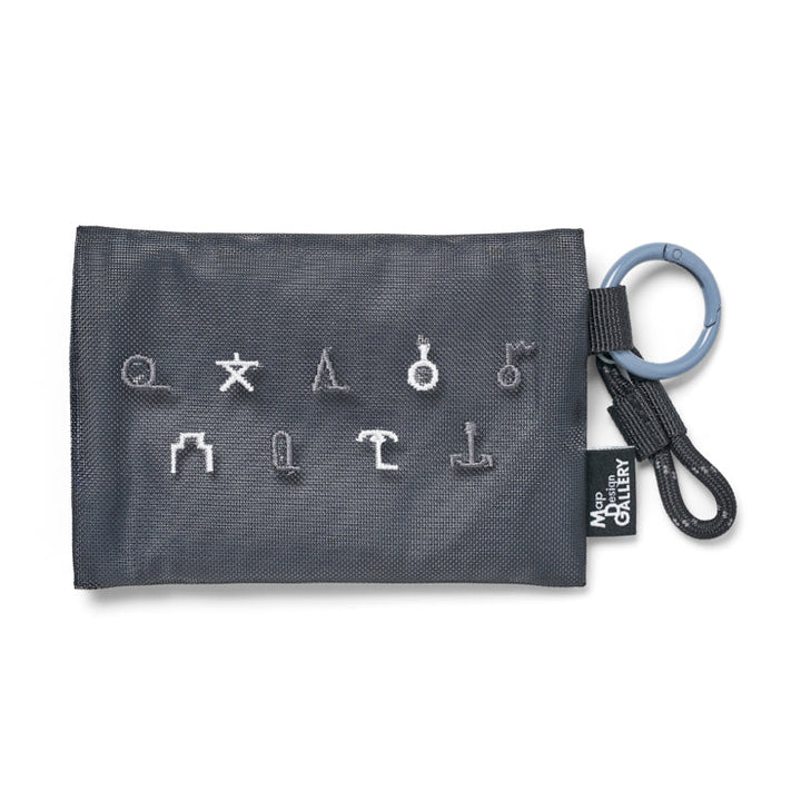 地図記号 メッシュミニポーチ/ブラック