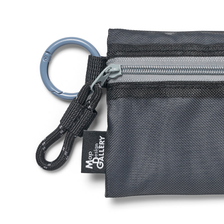 地図記号 メッシュミニポーチ/ブラック