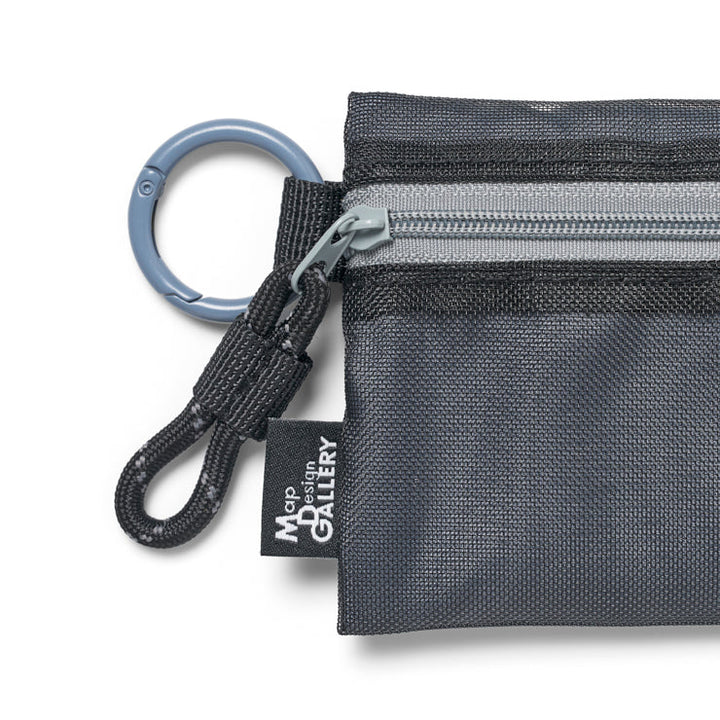 地図記号 メッシュミニポーチ/ブラック