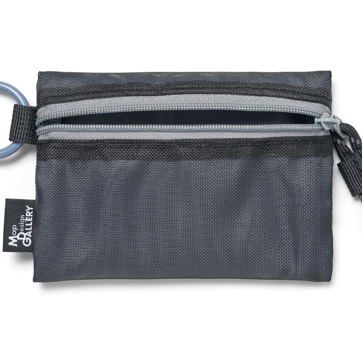 地図記号 メッシュミニポーチ/ブラック