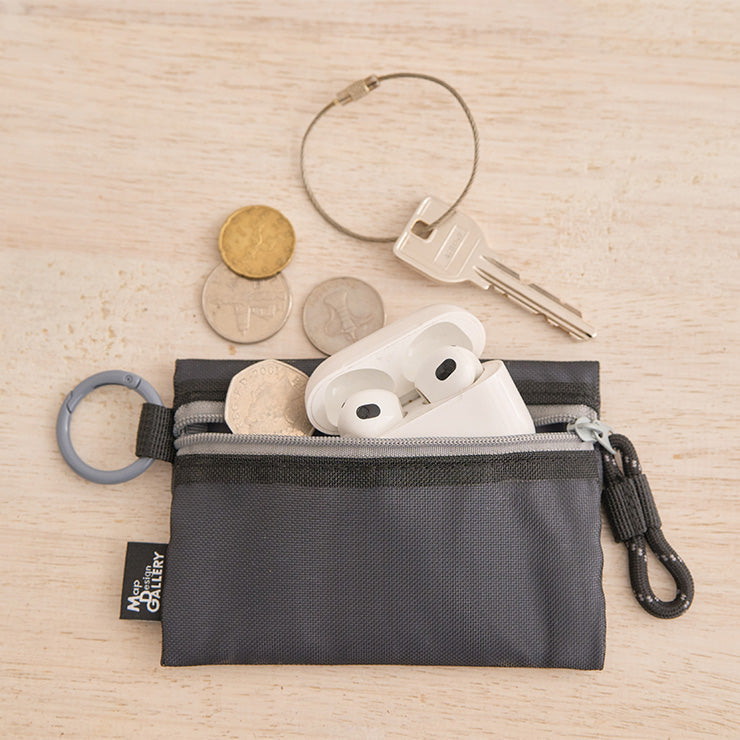 地図記号 メッシュミニポーチ/ブラック