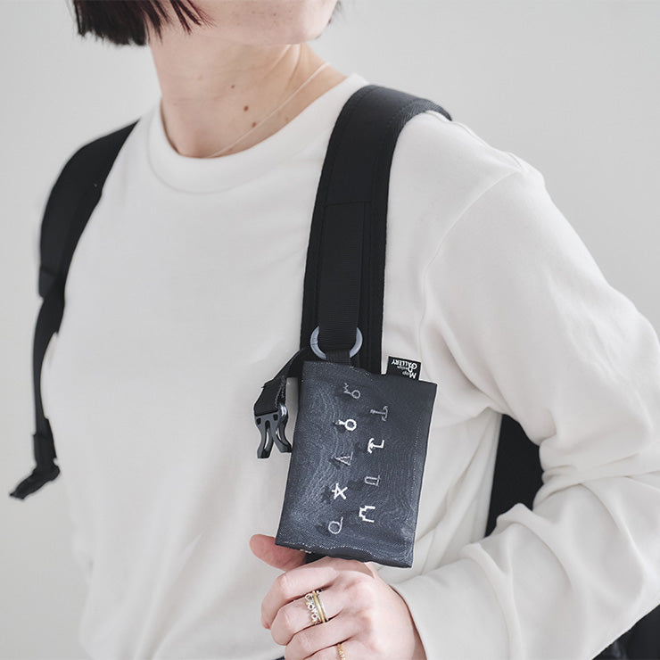 地図記号 メッシュミニポーチ/ブラック