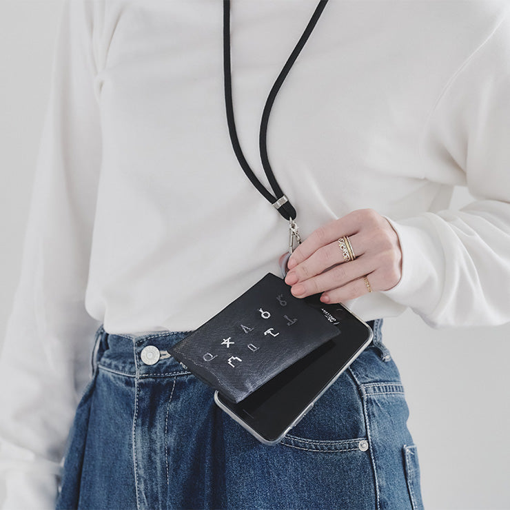 地図記号 メッシュミニポーチ/ブラック