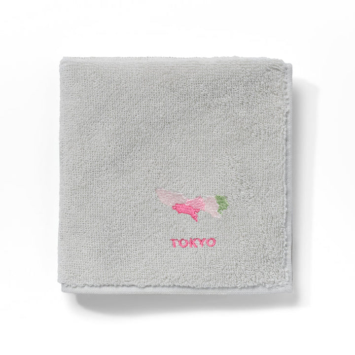 47palette タオルハンカチ(ライトグレー)/13 東京都