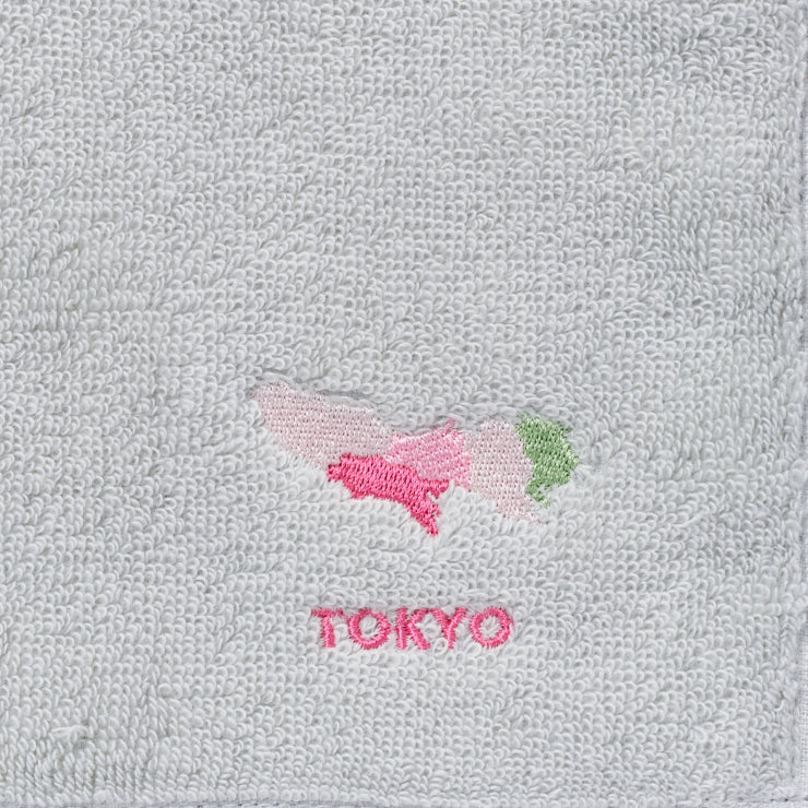 47palette タオルハンカチ(ライトグレー)/13 東京都