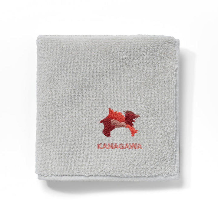 47palette タオルハンカチ(ライトグレー)/14 神奈川県