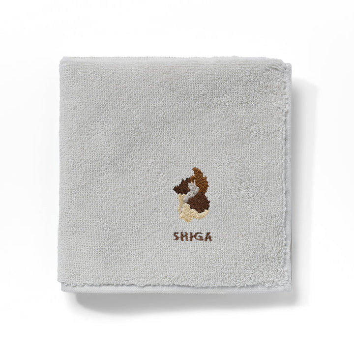 47palette タオルハンカチ(ライトグレー)/25 滋賀県