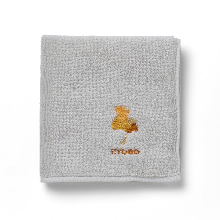 47palette タオルハンカチ(ライトグレー)/28 兵庫県