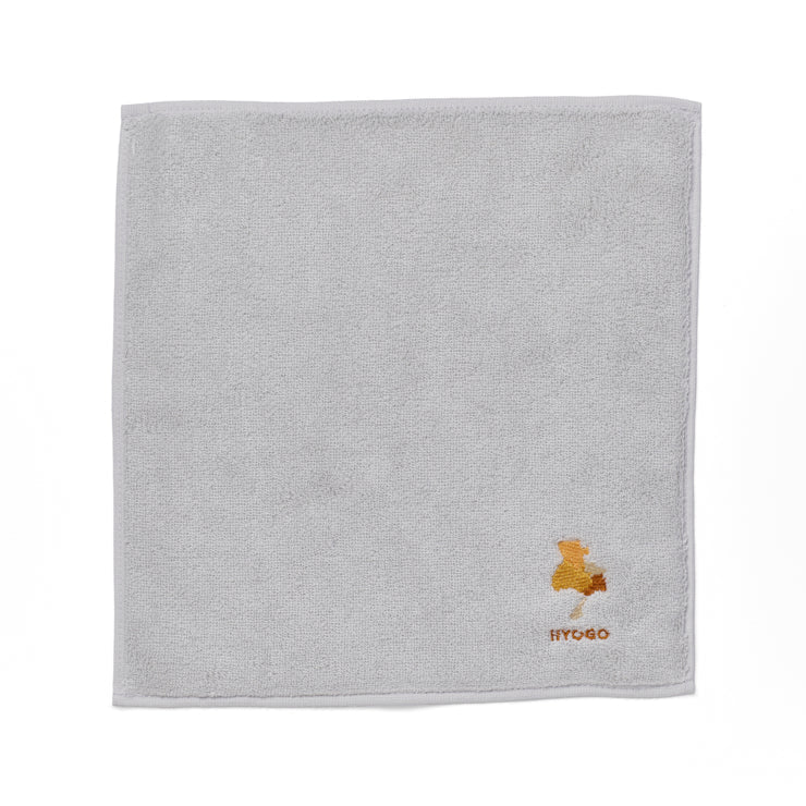 47palette タオルハンカチ(ライトグレー)/28 兵庫県