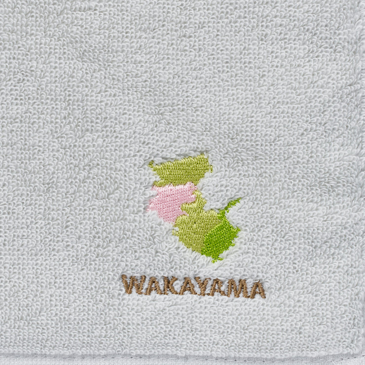 47palette タオルハンカチ(ライトグレー)/30 和歌山県