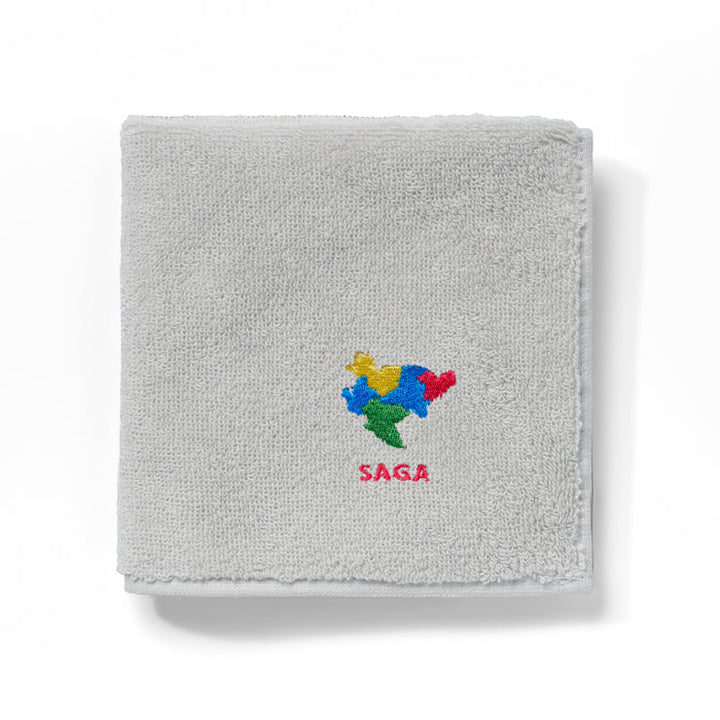 47palette タオルハンカチ(ライトグレー)/41 佐賀県