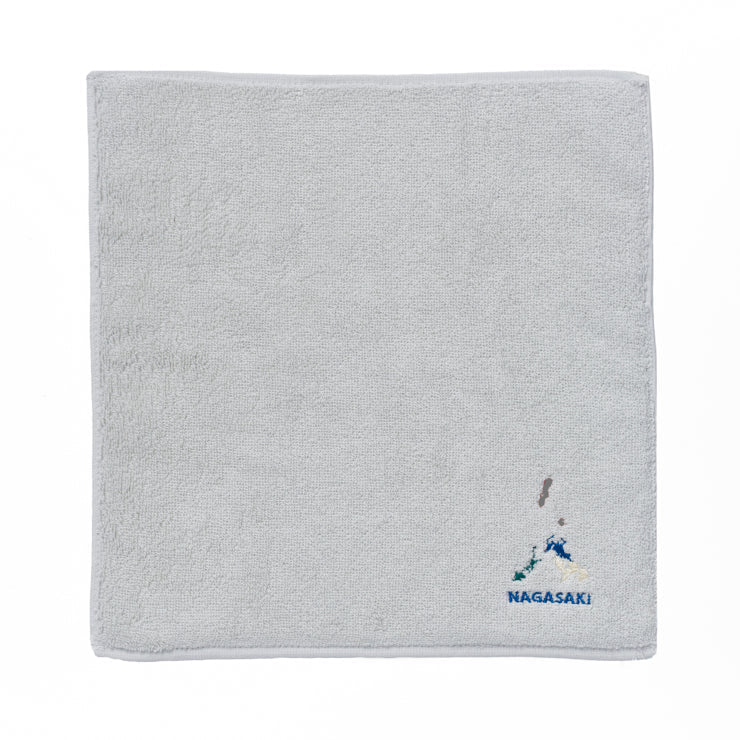 47palette タオルハンカチ(ライトグレー)/42 長崎県