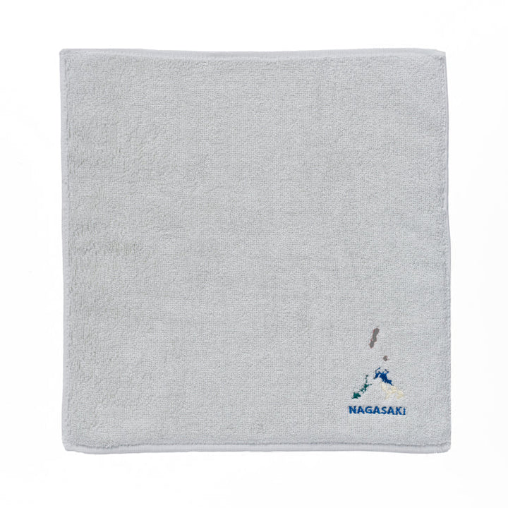 47palette タオルハンカチ(ライトグレー)/42 長崎県
