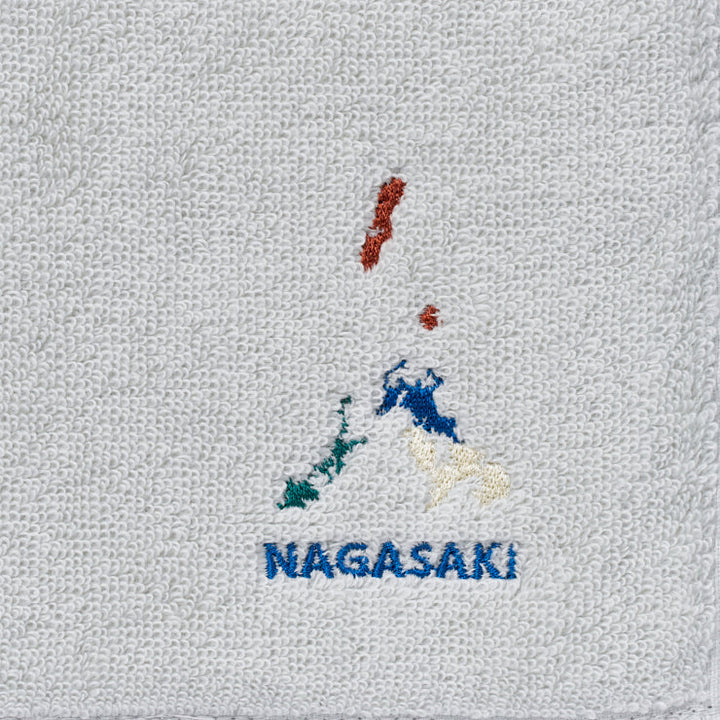 47palette タオルハンカチ(ライトグレー)/42 長崎県