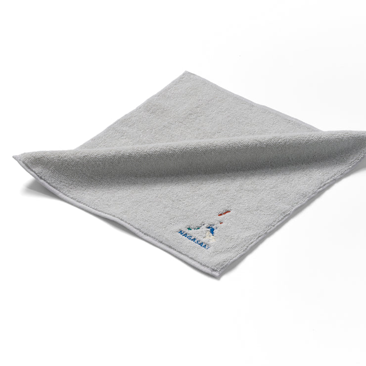 47palette タオルハンカチ(ライトグレー)/42 長崎県