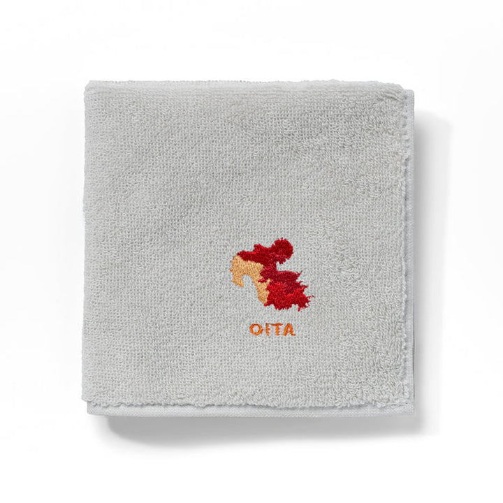 47palette タオルハンカチ(ライトグレー)/44 大分県