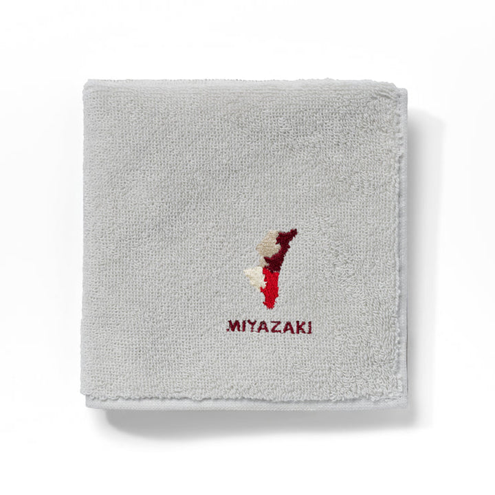 47palette タオルハンカチ(ライトグレー)/45 宮崎県