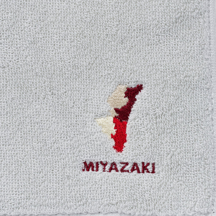 47palette タオルハンカチ(ライトグレー)/45 宮崎県