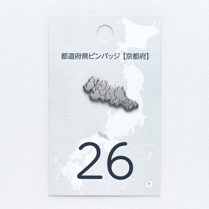 47都道府県ピンバッジ/26京都府 ゴールド/シルバー