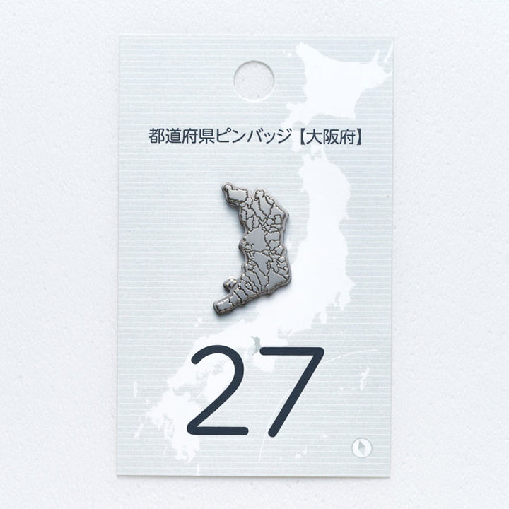 47都道府県ピンバッジ/27大阪府 ゴールド/シルバー