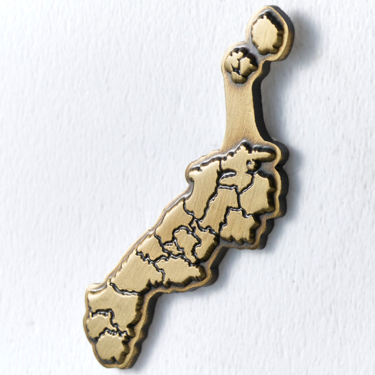 47都道府県ピンバッジ/32島根県 ゴールド/シルバー｜地図グッズ｜Map