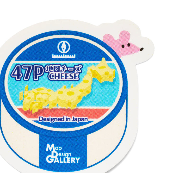 ステッカー(2枚)/ 47P 地図チーズ