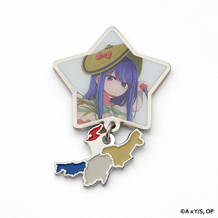 【推しの子】チャーム付ピンバッジ/15新潟県（黒川あかね）