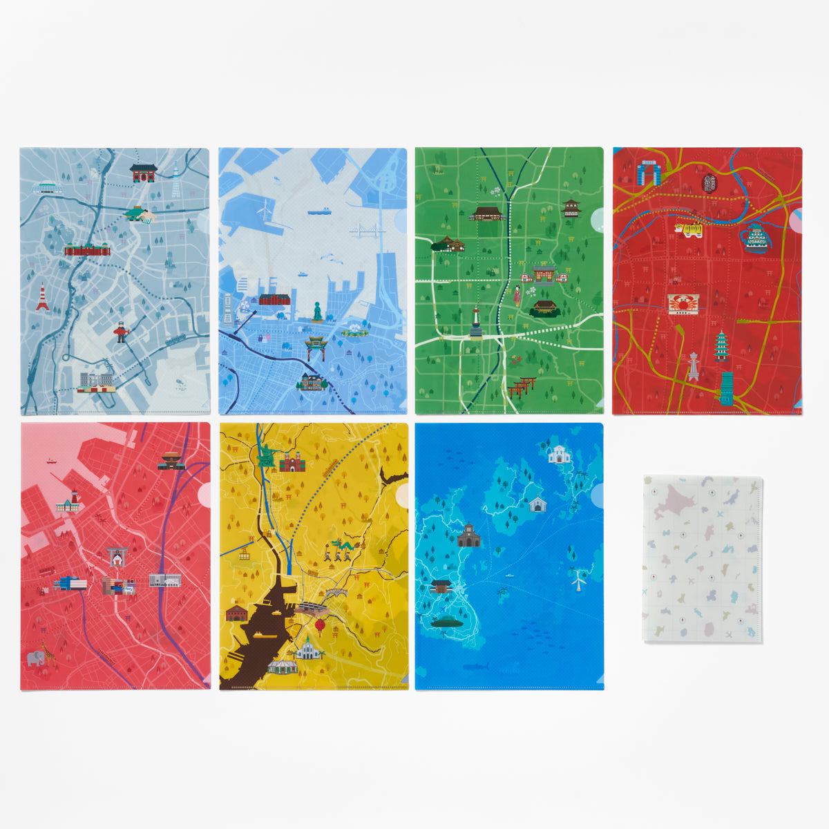 クリアファイル（2枚）/タビマップ 福岡｜地図グッズ｜Map