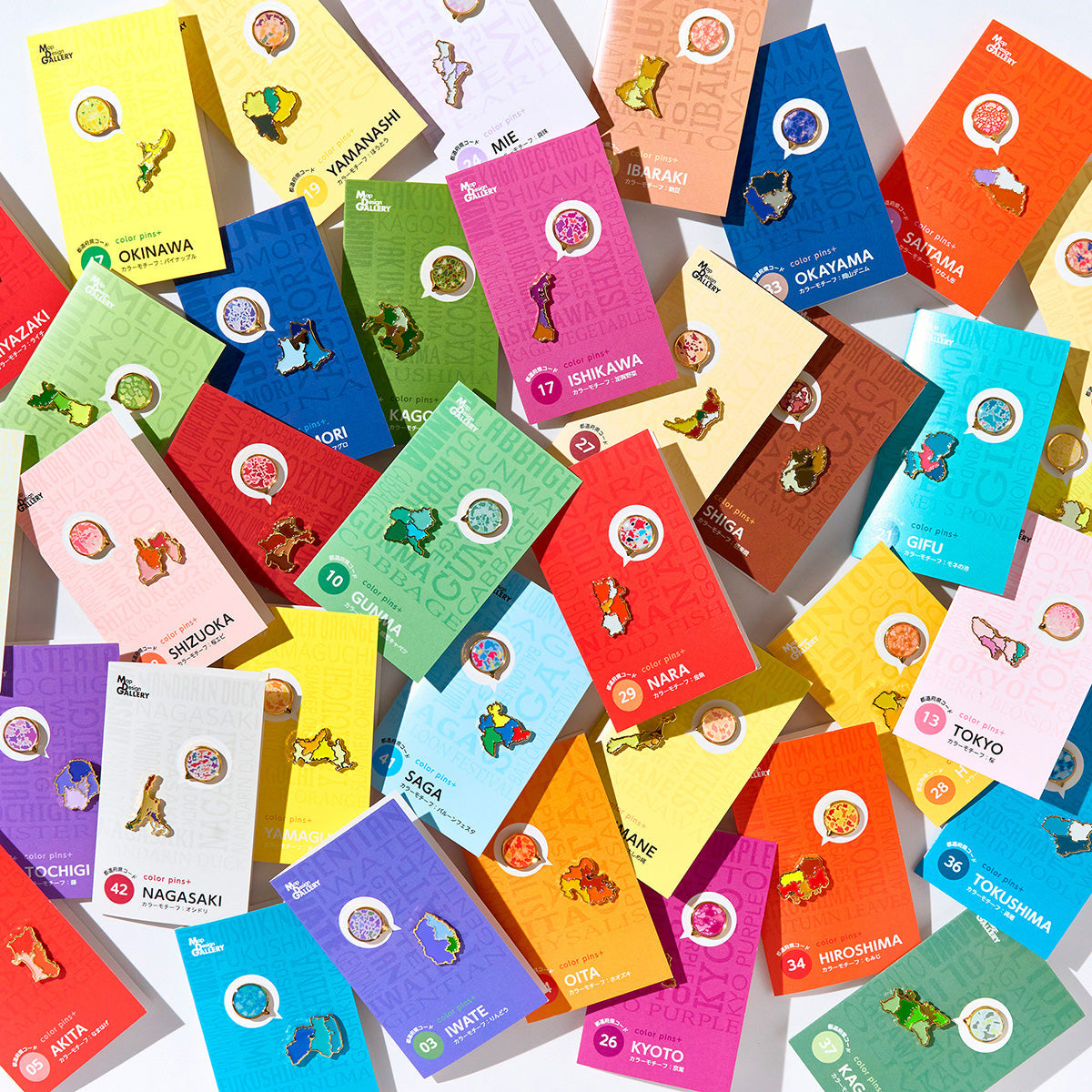47palette カラーピンズプラス(2種)/22静岡県｜地図グッズ｜Map Design