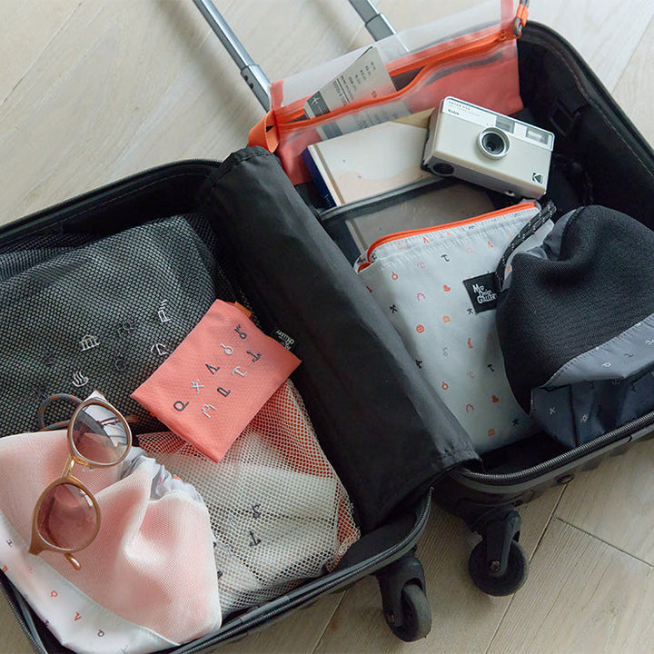 地図記号 メッシュミニポーチ/ブラック