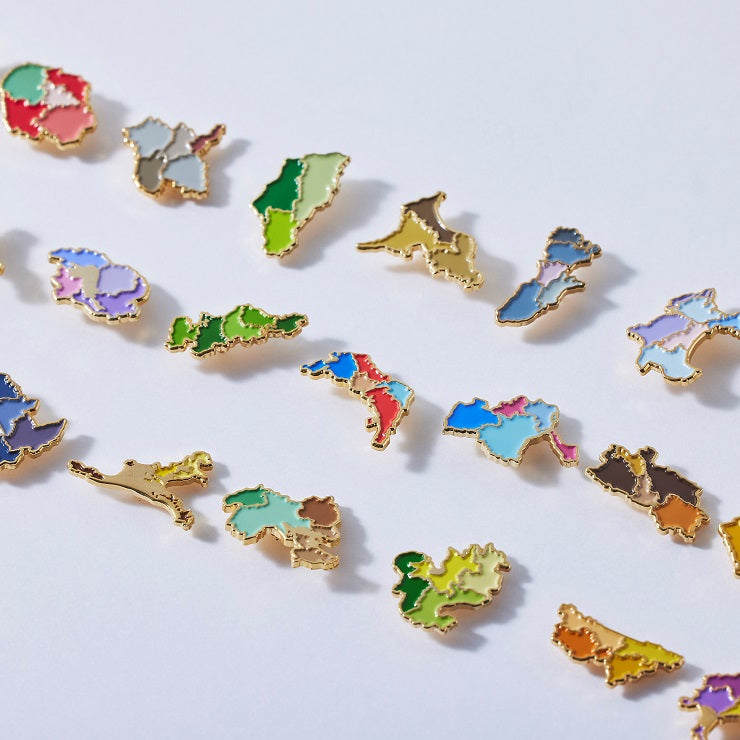街まち 47palette カラーピンズ/31鳥取県｜地図グッズ｜Map