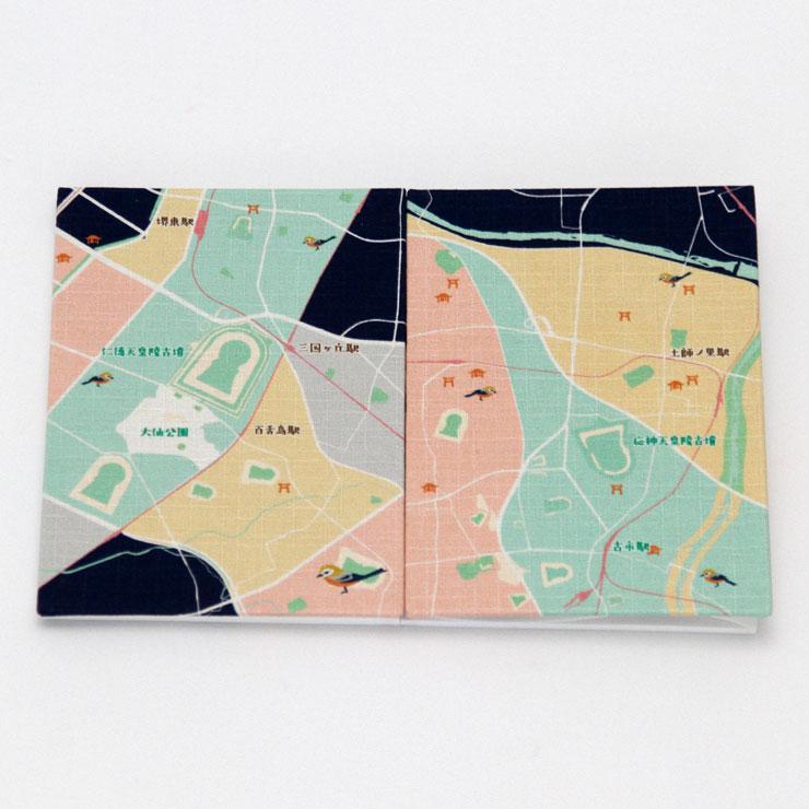【和まっぷ】地図柄旅雑貨 御朱印帳/大阪(百舌鳥･古市)