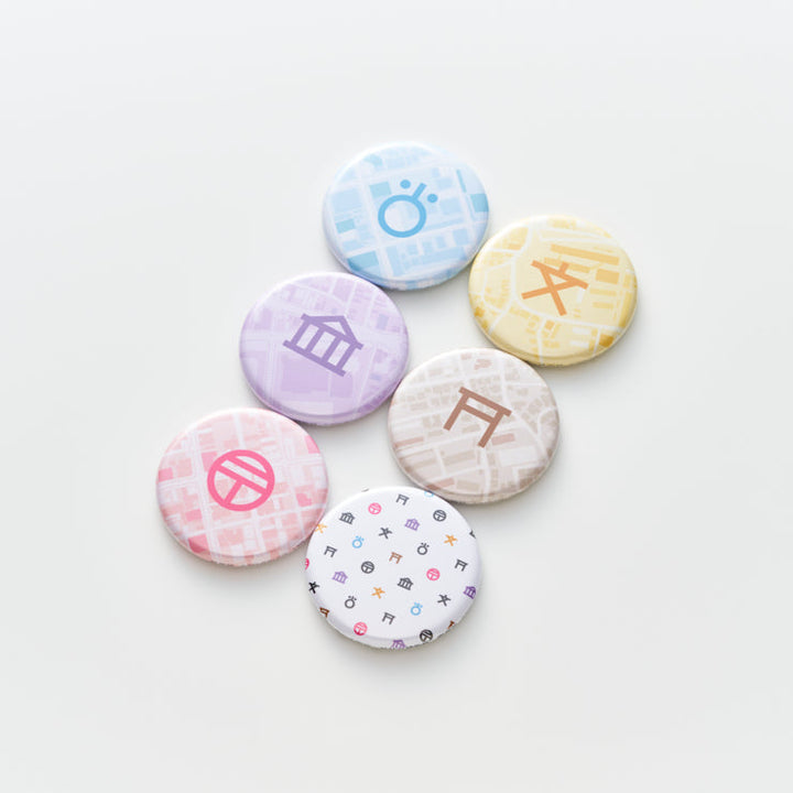 【4/14～4/24限定販売】地図記号マグネット/建物 個装6点セット