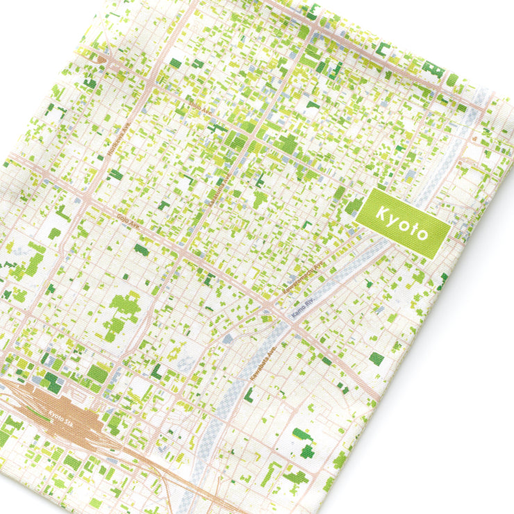 街まち】巾着(大)/京都｜地図グッズ｜Map Design GALLERY