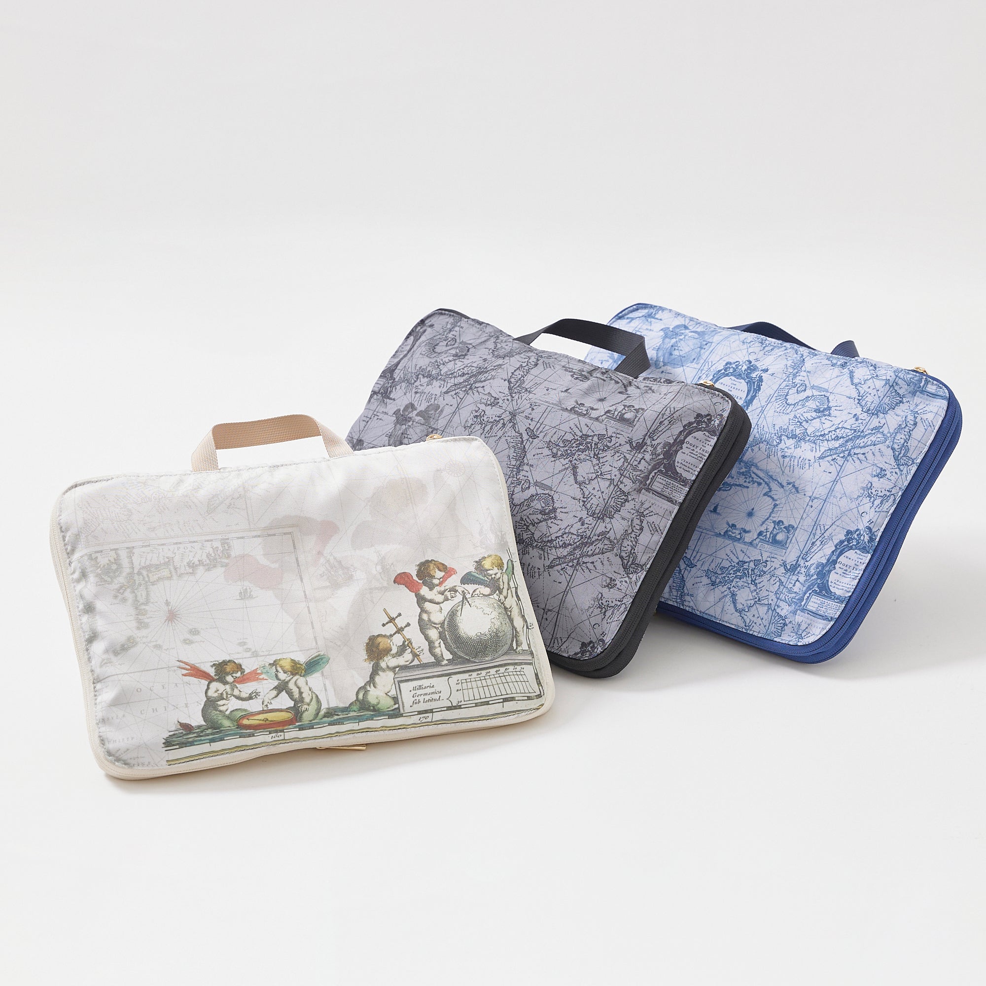 古ちず Angel 圧縮オーガナイザー / ブルー｜地図グッズ｜Map Design