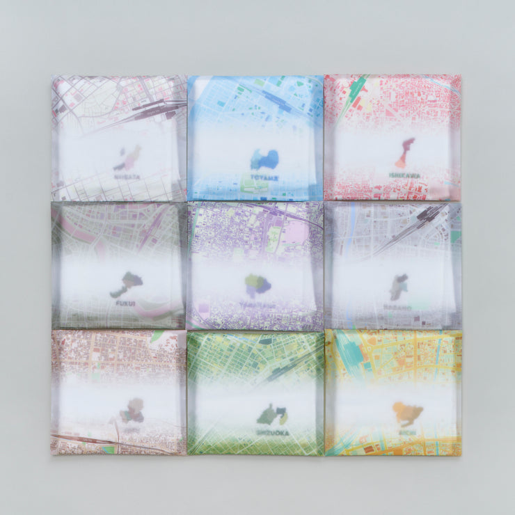 街まち】タオルハンカチ/47palette 富山県｜地図グッズ｜Map