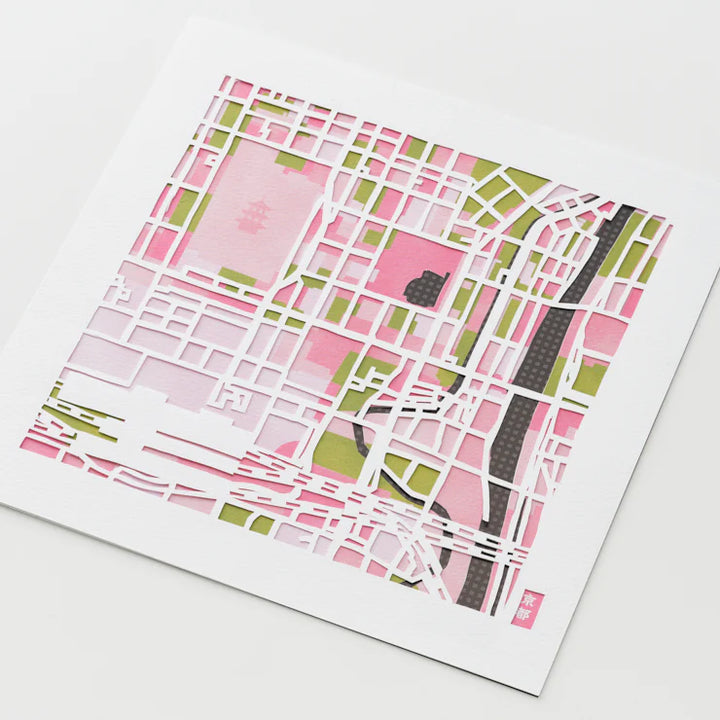 地図切り絵専用紙/京都