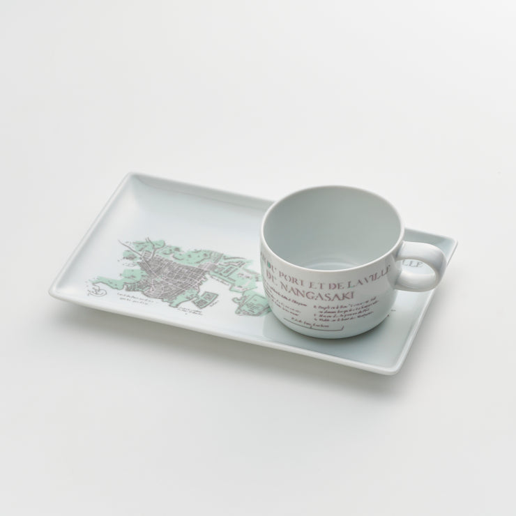 古ちず】長皿/出島 ｜地図グッズ｜Map Design GALLERYオンライン