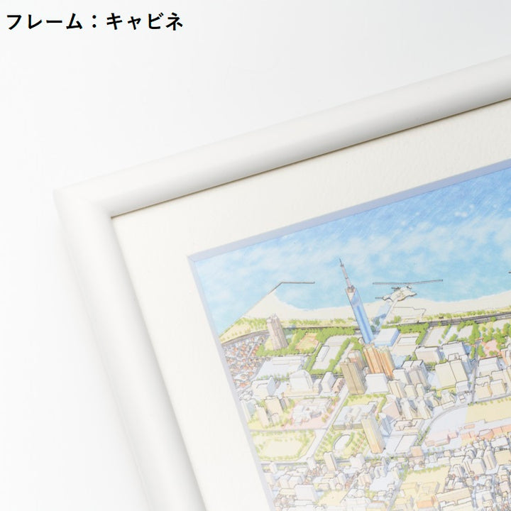 地図ぬり絵額絵/百道　八ツ切/キャビネサイズ