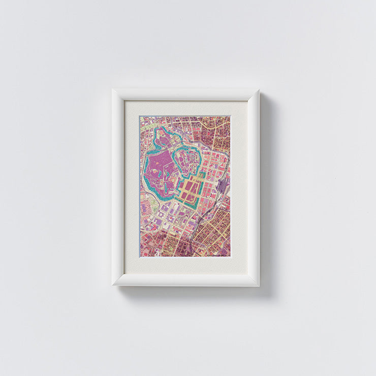 地図ぬり絵額絵/東京　八ツ切/キャビネサイズ
