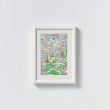 画像をギャラリービューアに読み込む, 地図ぬり絵額絵/東京タワー　八ツ切/キャビネサイズ
